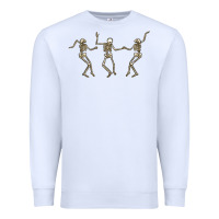 White dancing skeletons Premium Sweatshirt - MaliasSmallBusiness