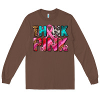 Chestnut think pink cancer ribbon Long Sleeve Tee - AdoDesignShop