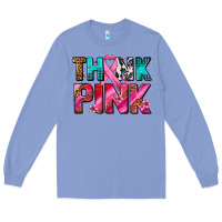 Colony Blue think pink cancer ribbon Long Sleeve Tee - AdoDesignShop