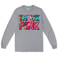 Heather Grey think pink cancer ribbon Long Sleeve Tee - AdoDesignShop