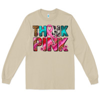 Mushroom think pink cancer ribbon Long Sleeve Tee - AdoDesignShop