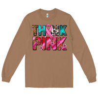 Toasted Coconut think pink cancer ribbon Long Sleeve Tee - AdoDesignShop