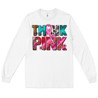 White think pink cancer ribbon Long Sleeve Tee - AdoDesignShop