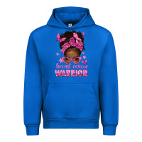 Cobalt afro messy bun breast cancer warrior Urban Hoodie - texasbilliewilder
