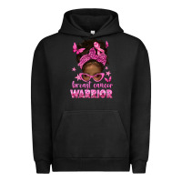 Pigment Black afro messy bun breast cancer warrior Urban Hoodie - texasbilliewilder