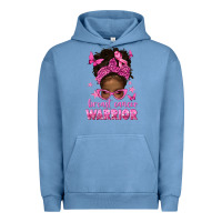 Pigment Pebble Blue afro messy bun breast cancer warrior Urban Hoodie - texasbilliewilder