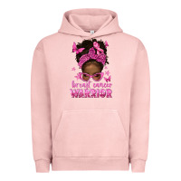 Pigment Salmon afro messy bun breast cancer warrior Urban Hoodie - texasbilliewilder