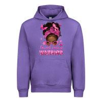 Tulip afro messy bun breast cancer warrior Urban Hoodie - texasbilliewilder