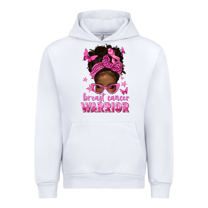 Afro Messy Bun Breast Cancer Warrior Urban Hoodie by texasbilliewilder | Teevron