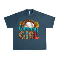 Midnight Navy love my girl baseball Urban Heavy Tee - HRA Design Shop
