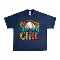 Navy love my girl baseball Urban Heavy Tee - HRA Design Shop