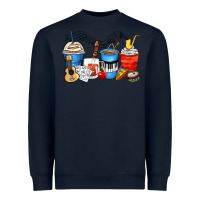 Navy music teacher coffee cups Heavyweight Sweatshirt - Zillion Design Studio