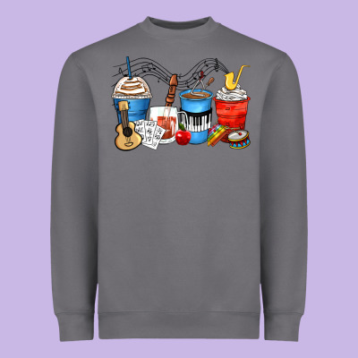 Music Teacher Coffee Cups Heavyweight Sweatshirt Designed By Zillion Design Studio
