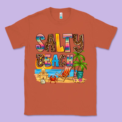 Salty Beach Classic Tee Designed By Adodesignshop