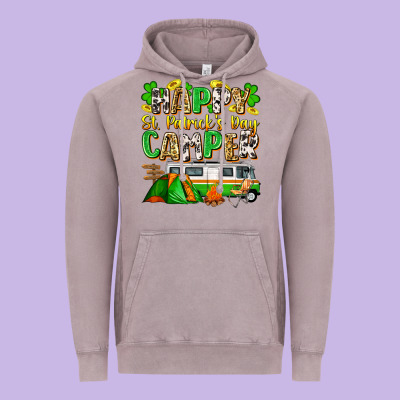Happy St. Patrick's Day Camper Vintage Hoodie Designed By Zillion Design Studio