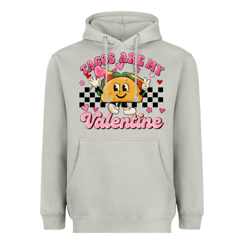 Tacos Are My Valentine Heavyweight Hoodie by MaliasSmallBusiness | Teevron
