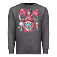 Charcoal Heather nurse with heart Premium Sweatshirt - NancyCooperArtShop