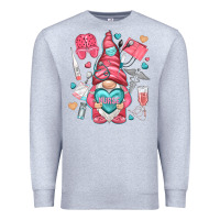 Heather Grey nurse with heart Premium Sweatshirt - NancyCooperArtShop