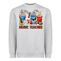 Heather Grey music teacher coffee cups Heavyweight Sweatshirt - Zillion Design Studio