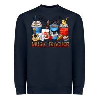 Navy music teacher coffee cups Heavyweight Sweatshirt - Zillion Design Studio
