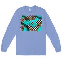 Colony Blue race day turquoise background Long Sleeve Tee - AdoDesignShop