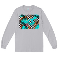 Moon Dust race day turquoise background Long Sleeve Tee - AdoDesignShop