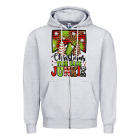 Heather Grey Christmas tree cake junkie Zipper Hoodie - Jasminsmagicworld
