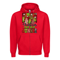 Red Christmas tree cake junkie Zipper Hoodie - Jasminsmagicworld