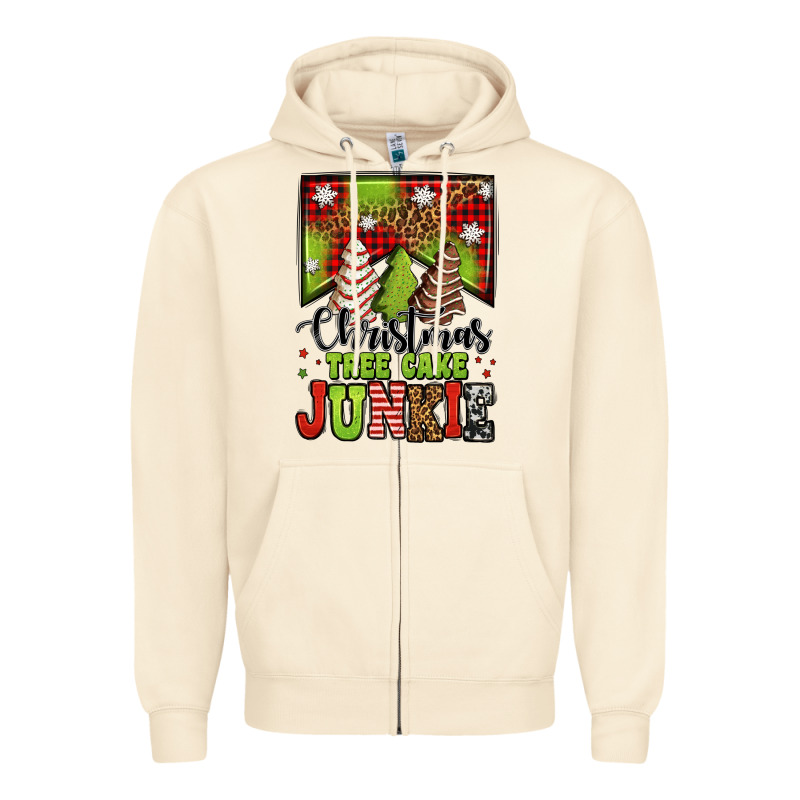 Christmas Tree Cake Junkie Zipper Hoodie by Jasminsmagicworld | Teevron