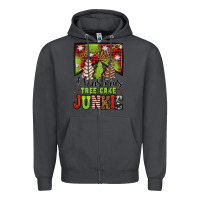 Smoke Christmas tree cake junkie Zipper Hoodie - Jasminsmagicworld