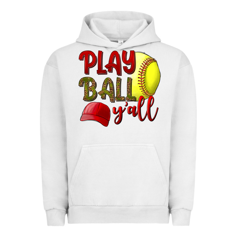 Play Ball Y'all Softball Urban Hoodie by NancyCooperArtShop | Teevron