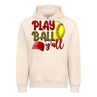 Sandshell Play ball y'all Softball Urban Hoodie - NancyCooperArtShop