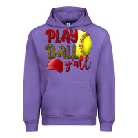 Tulip Play ball y'all Softball Urban Hoodie - NancyCooperArtShop