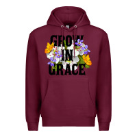 Burgundy Grow In Grace Premium Hoodie - LillyAllenDesigns