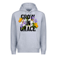 Heather Grey Grow In Grace Premium Hoodie - LillyAllenDesigns