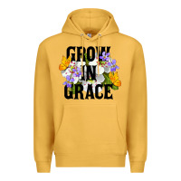 Mustard Grow In Grace Premium Hoodie - LillyAllenDesigns