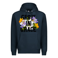 Navy Grow In Grace Premium Hoodie - LillyAllenDesigns
