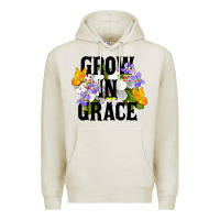 Oatmeal Heather Grow In Grace Premium Hoodie - LillyAllenDesigns
