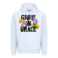 White Grow In Grace Premium Hoodie - LillyAllenDesigns