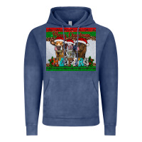 Vintage Denim merry christmas heifers Vintage Hoodie - RanaPortraitStore