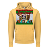 Vintage Mustard merry christmas heifers Vintage Hoodie - RanaPortraitStore