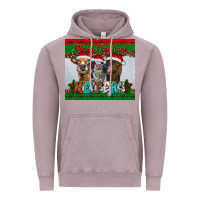 Vintage Zinc merry christmas heifers Vintage Hoodie - RanaPortraitStore