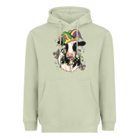 Matcha mardi gras cow Heavyweight Hoodie - MaliasSmallBusiness