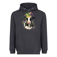 Smoke mardi gras cow Heavyweight Hoodie - MaliasSmallBusiness