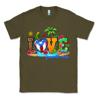Army Green love puerto rico Classic Tee - AdoDesignShop