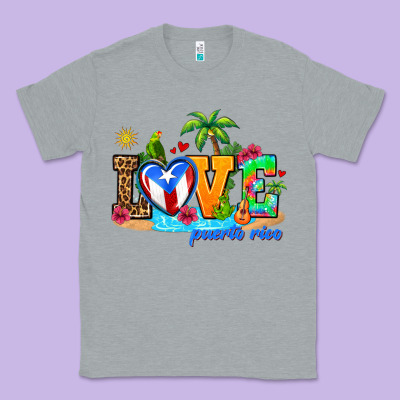 Love Puerto Rico Classic Tee Designed By Adodesignshop