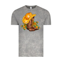 Cloud Rock yellow  cowgirl and roses Vintage Tee - AdoDesignShop