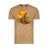 Vintage Camel yellow  cowgirl and roses Vintage Tee - AdoDesignShop