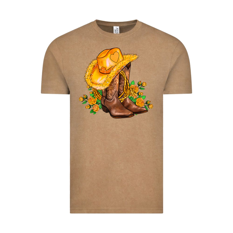 Yellow  Cowgirl And Roses Vintage Tee by AdoDesignShop | Teevron