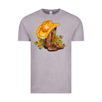 Vintage Zinc yellow  cowgirl and roses Vintage Tee - AdoDesignShop